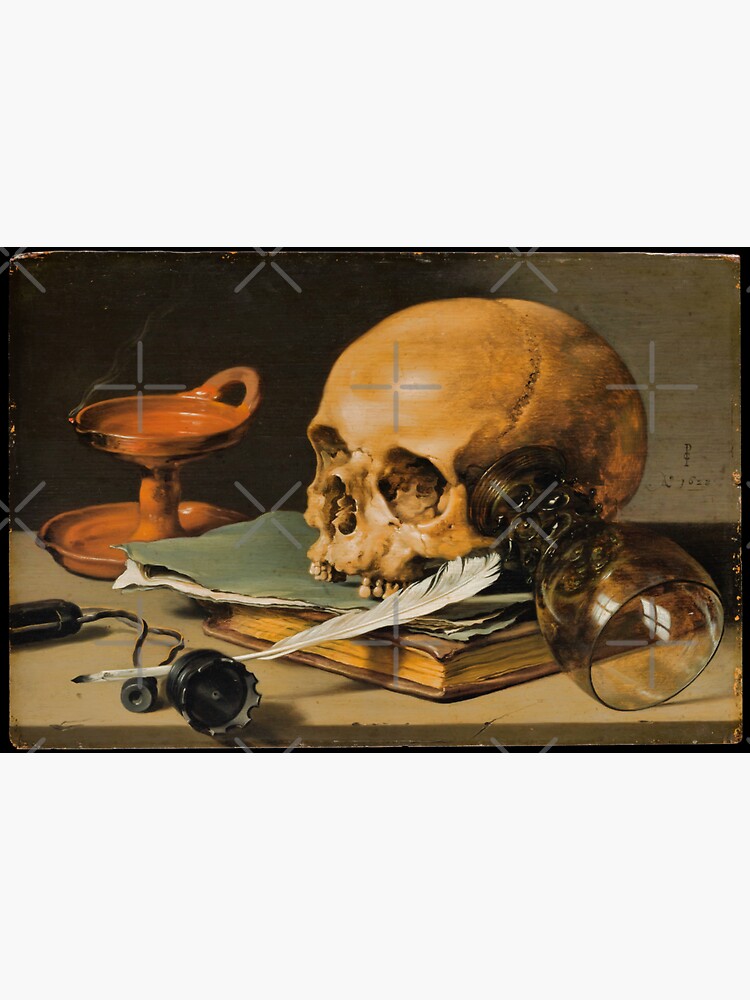 "Still Life with a Skull and a Writing Quill by Pieter Claesz (New