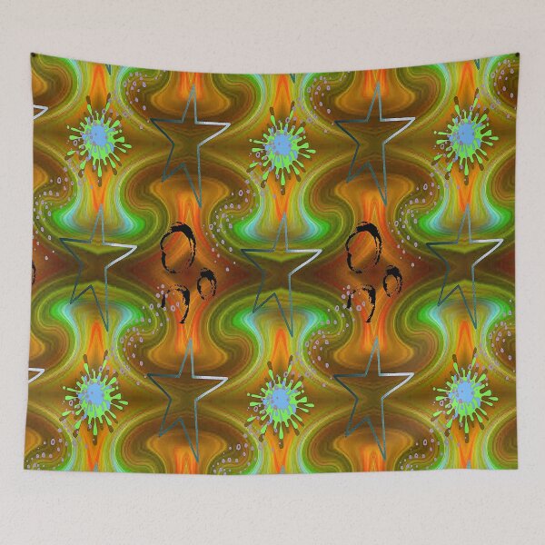 Item preview, Stars Vibrant Colorful Abstract Design, 3,graphic psychedelic abstract art, trippy graphic psychedelic arte abstracto designed and sold by Adri Barnard.