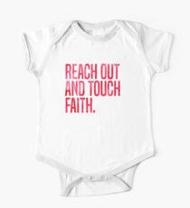 Erreiche den Glauben und berühre ihn Baby Body Kurzarm