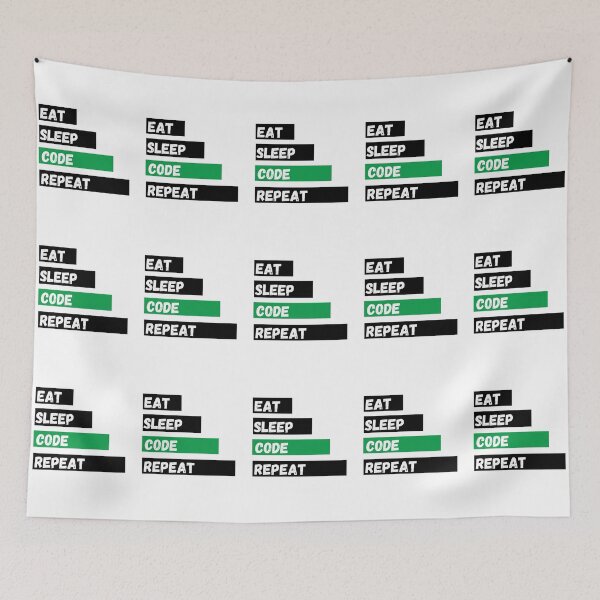 Item preview, Eat Sleep Code Repeat designed and sold by bsrishika.