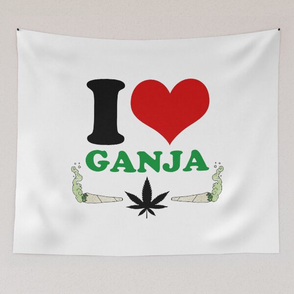 Item preview, I Love Ganja Red Heart Ganja Lovers 2021  designed and sold by TallysClothes.