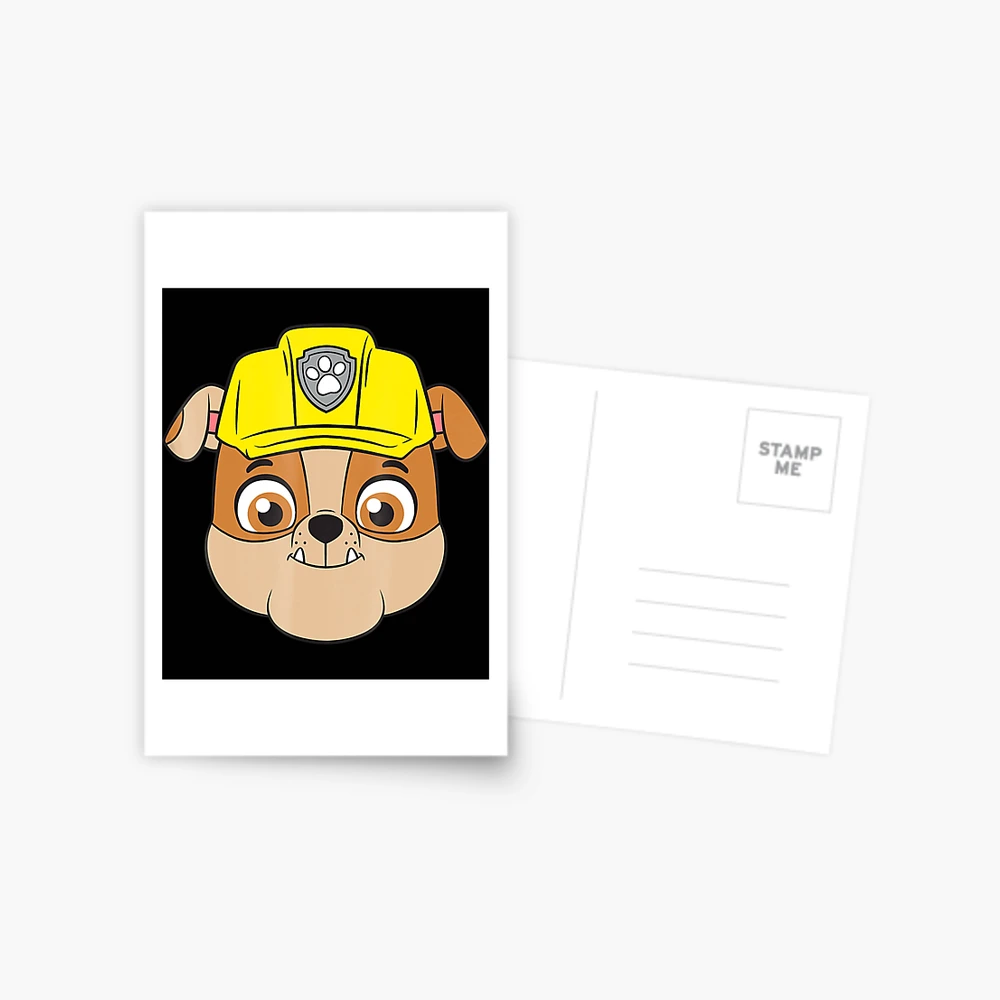 PAW Patrol RUBBLE Face  Postcard for Sale by kellygritzman