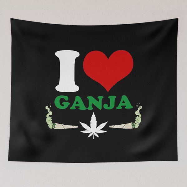 Item preview, I Love Ganja Red Heart Ganja Lovers 2021  designed and sold by TallysClothes.