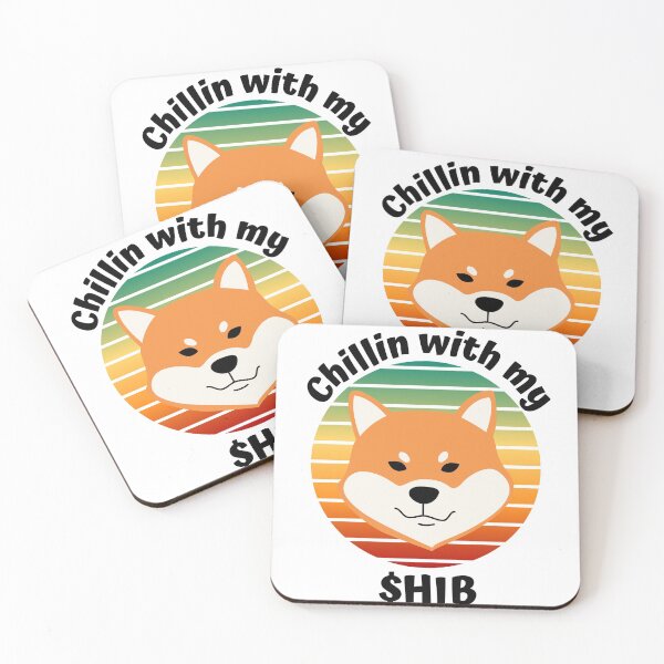 Item preview, Vintage Sunset Chillin with my Shib (Black)- Shiba Inu Crypto (Shibatoken) designed and sold by CaitU.