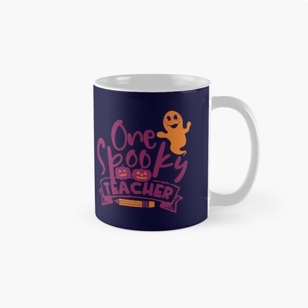 Item preview, FUNNY HALLOWEEN ONE SPOOKY TEACHER SMILING GHOST IN GLASSES designed and sold by zenturtlemerch.