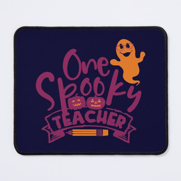 Item preview, FUNNY HALLOWEEN ONE SPOOKY TEACHER SMILING GHOST IN GLASSES designed and sold by zenturtlemerch.