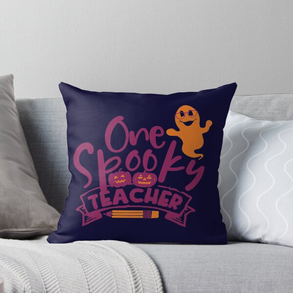 Item preview, FUNNY HALLOWEEN ONE SPOOKY TEACHER SMILING GHOST IN GLASSES designed and sold by zenturtlemerch.