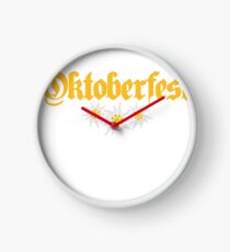 oktoberfest edelweiss flower bavaria party celebrate text shirt cool design Clock