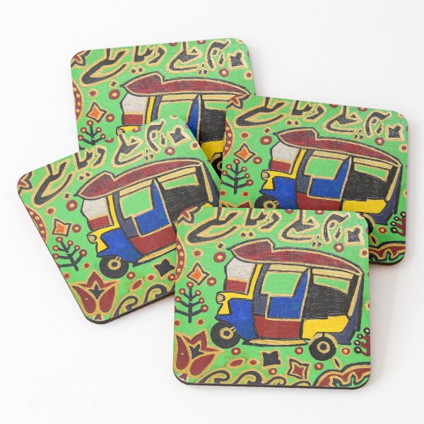 Item preview, Tuk Tuk Auto Rickshaw folk art neon  designed and sold by chuckletuckle.