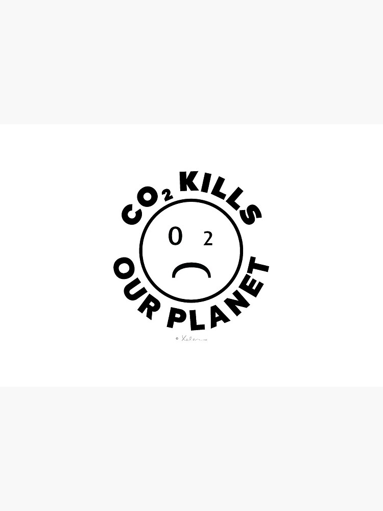 CO2 Kills our Planet (black) 2 - Smiley, Xelen.net von HelenElisabeth