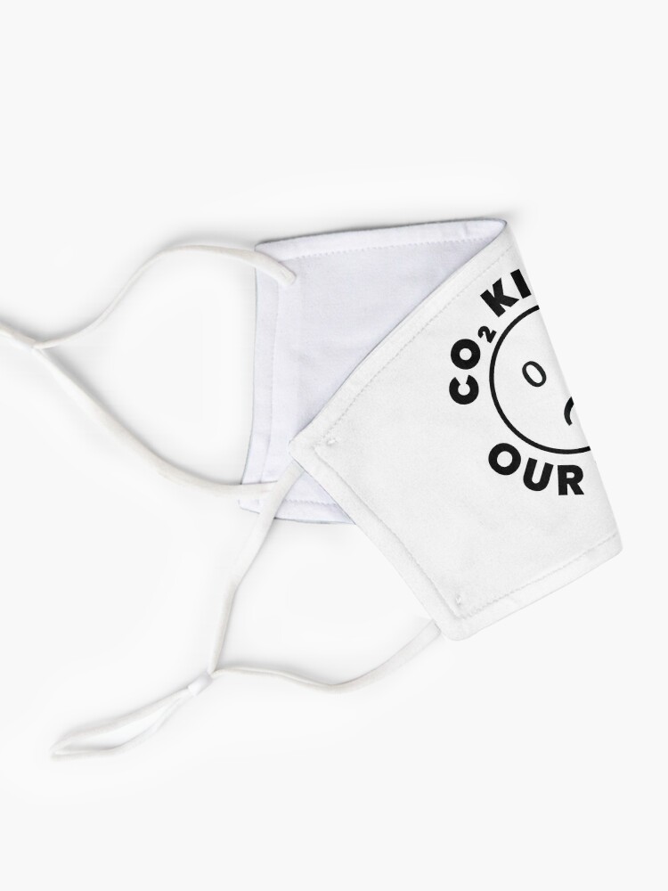 Alternative Ansicht von CO2 Kills our Planet (black) 2 - Smiley, Xelen.net Maske
