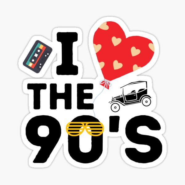I LOVE THE 90s Stickers 