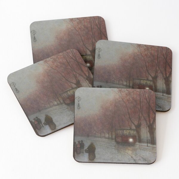 Item preview, Jakub Schikaneder  1855-1924   River Bank with Tram designed and sold by Art Outlaws.