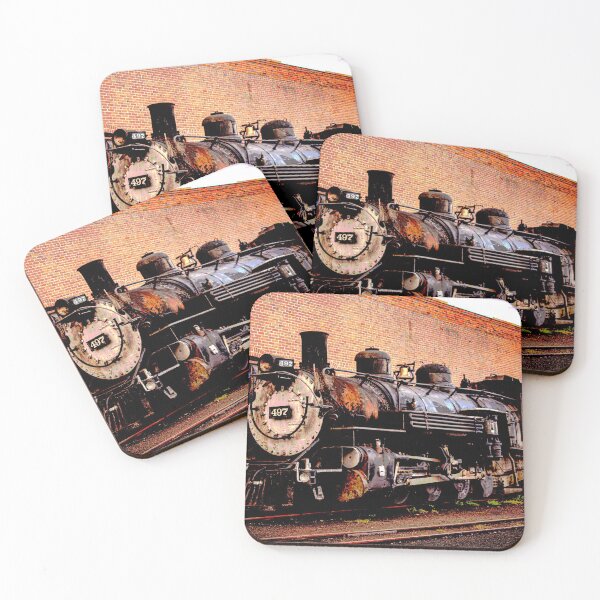 Item preview, Old Engine #497 at Chama, New Mexico Narrow Gauge Rail yard designed and sold by William E Lopez.