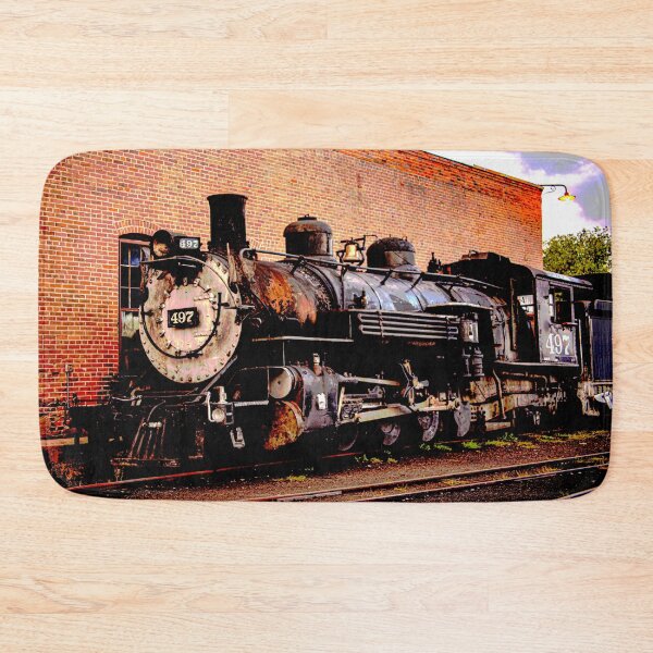 Item preview, Old Engine #497 at Chama, New Mexico Narrow Gauge Rail yard designed and sold by William E Lopez.