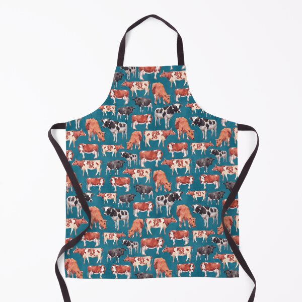 Item preview, Cows on Blue designed and sold by KrisInStitches.