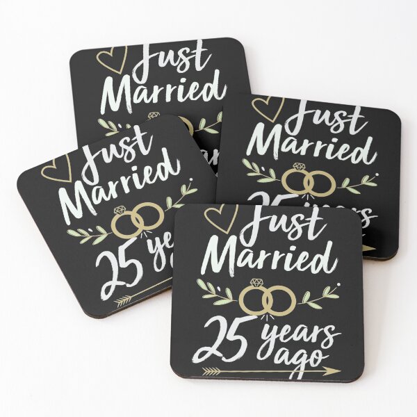 Item preview, Just Married 25 Years Ago 25Th Wedding Anniversary Shirt designed and sold by ElesaFox.