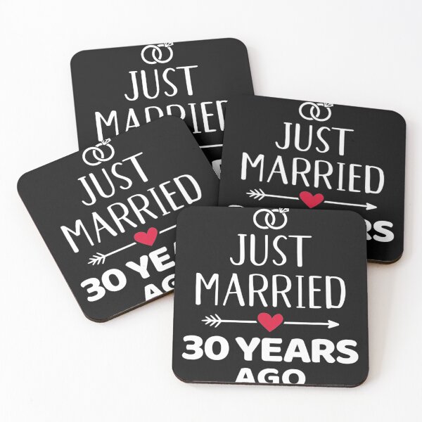 Item preview, Just Married 30 Years Ago 30Th Wedding Anniversary  designed and sold by ElesaFox.