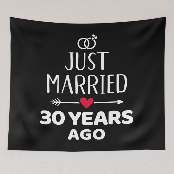 Item preview, Just Married 30 Years Ago 30Th Wedding Anniversary  designed and sold by ElesaFox.