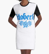 oktoberfest edelweiss flower bavaria party celebrate text shirt cool design Graphic T-Shirt Dress