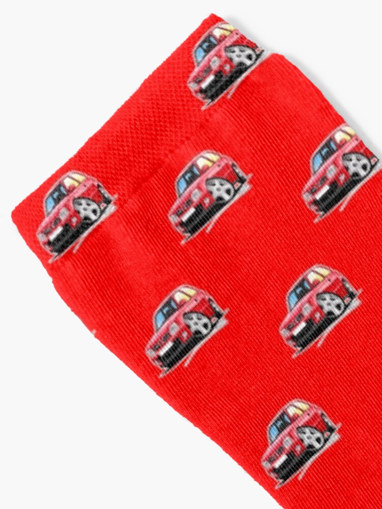 Nissan Micra K11 Mk2 Facelift Red Socks for Sale by yeomanscarart Redbubble