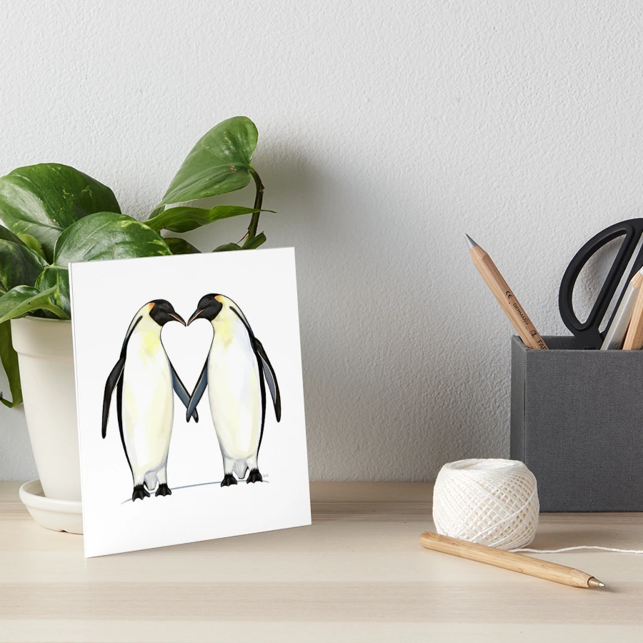 Penguins: Love You Snow Much | Art Board Print