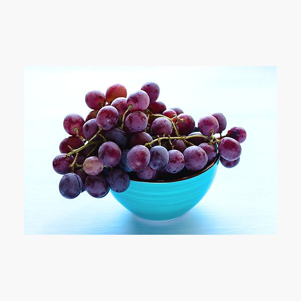 Item preview, Bunch of blue grapes on blue background designed and sold by dariazu.