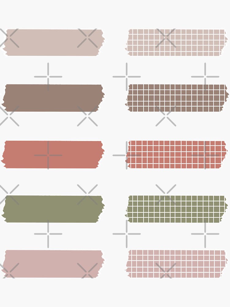 Neutral Washi Tape Stickers Sticker for Sale by B-Micky