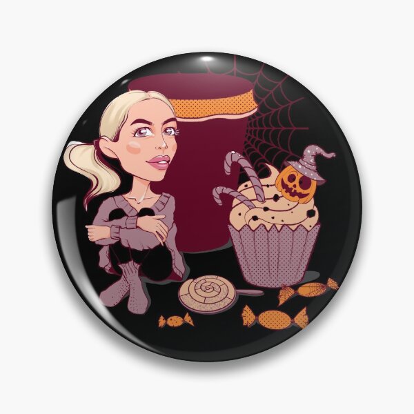 Aperçu de l'œuvre Doux Halloween aux couleurs pastel sur fond noir créée et vendue par kMariaART.