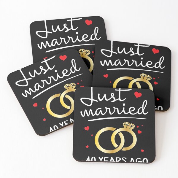 Item preview, Just Married 40 Years Ago Funny Couple 40Th Anniversary Gift  designed and sold by ElesaFox.