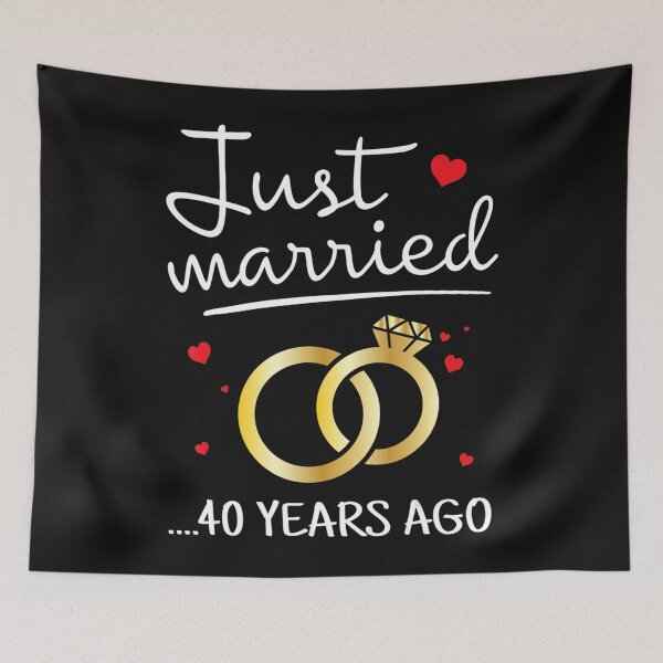 Item preview, Just Married 40 Years Ago Funny Couple 40Th Anniversary Gift  designed and sold by ElesaFox.