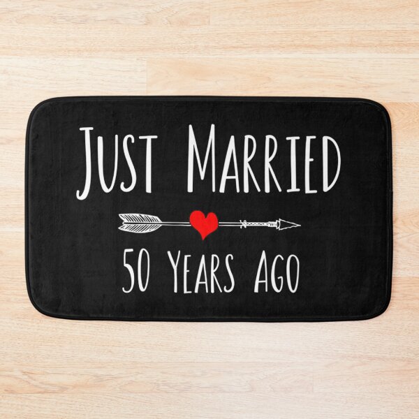 Item preview, JUST MARRIED 50 YEARS AGO 50Th Husband Wife Anniversary Gift  designed and sold by ElesaFox.