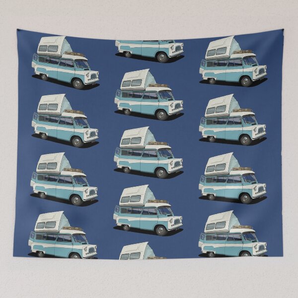 Item preview, Bedford Camper Van in blue designed and sold by candc-retro.