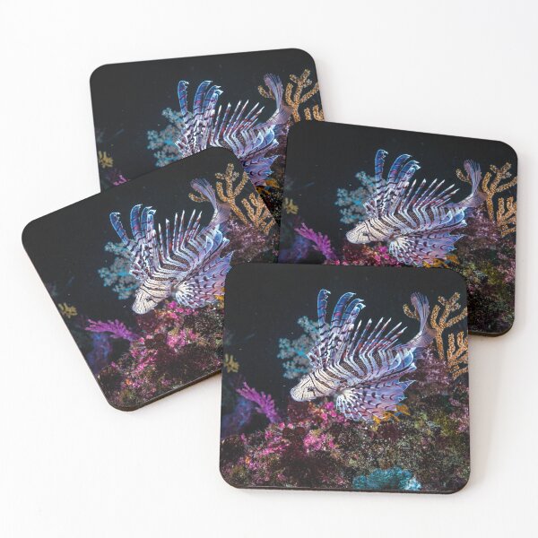 Item preview, Colorful Lionfish at deep coral reef designed and sold by tank200bar.