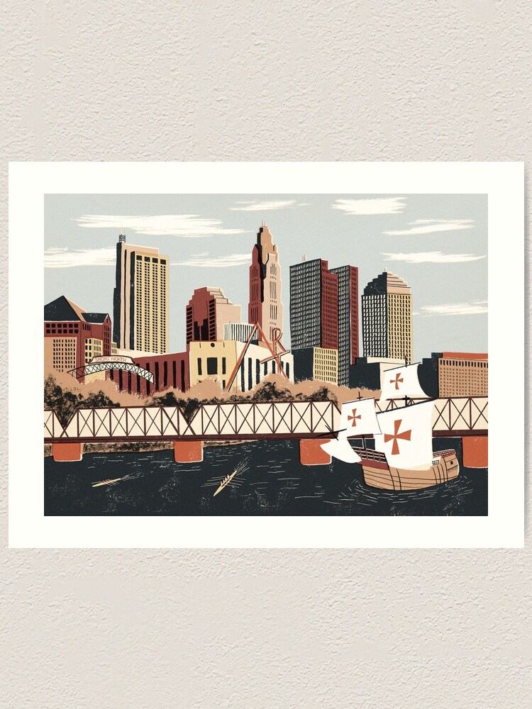 Alternate view of Columbus, Ohio Art Print