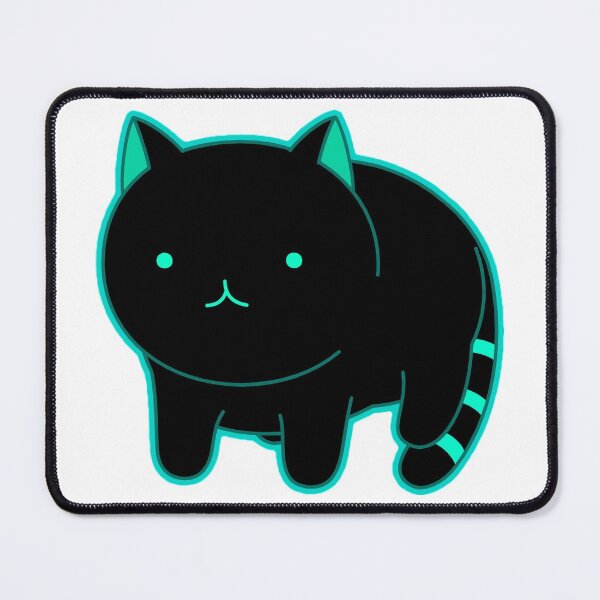 Item preview, Cat - Meow - Black & Aqua designed and sold by AwesomeFanArts.
