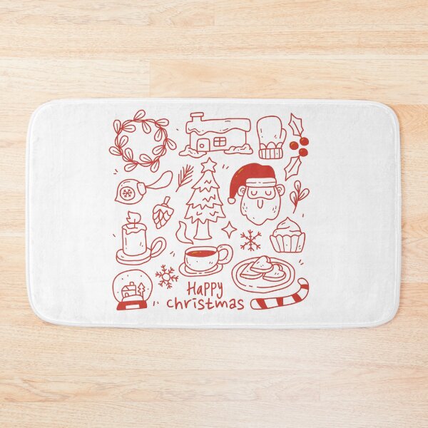 Item preview, White Cozy Christmas With Santa Red designed and sold by Ashberry2.