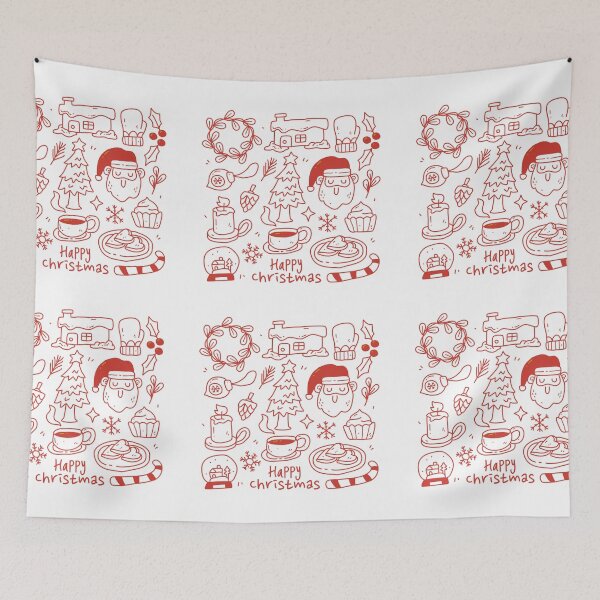 Item preview, White Cozy Christmas With Santa Red  designed and sold by Ashberry2.