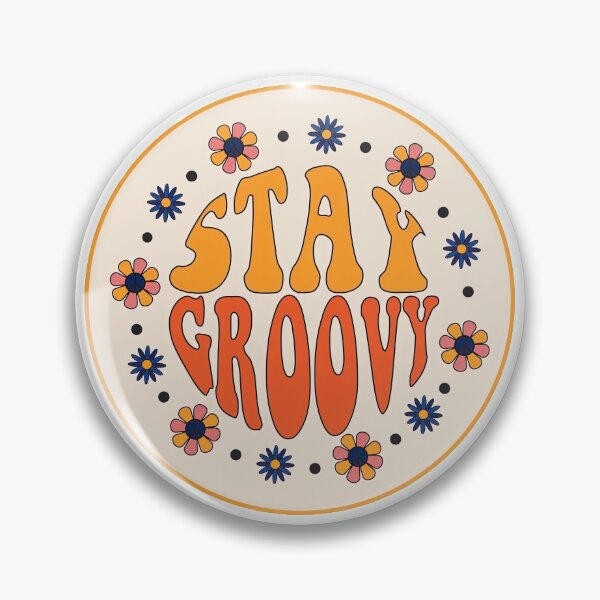 Artikelvorschau, Stay Groovy, inspirierender Stay-Groovy-Slogan im Retro-Hippie-Stil der 70er. Bleib, Groovy entworfen und verkauft von graphic-genie.