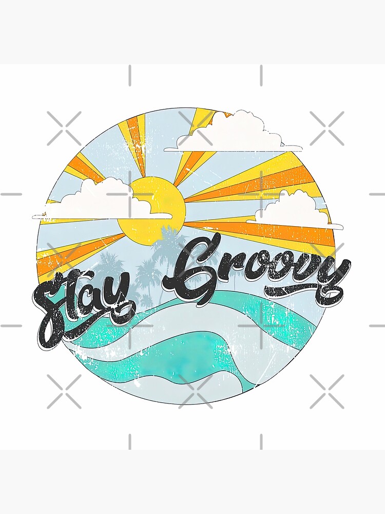 Premium Vector  Summer vibes text with sun sticker groovy aesthetic poster  design bright retro style vector illustration