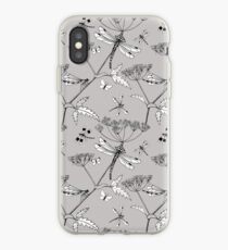 dragonflies - silver grey iPhone Case