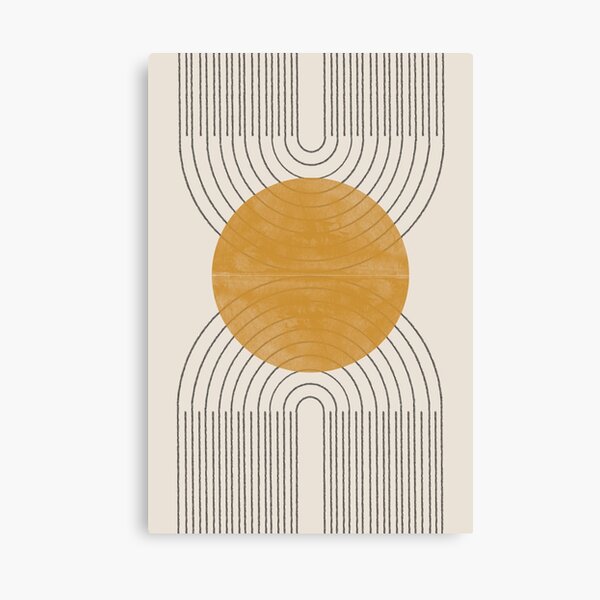 Boho Sun and Rainbow Canvas Print