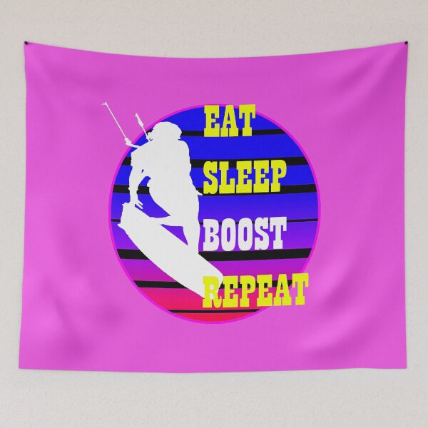 Item preview, Eat Sleep Boost Repeat Female Kitesufer Retro Sunset 1 designed and sold by taiche.