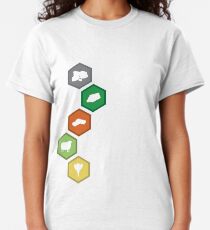 Camiseta clásica Colonos de Catan - Azulejos de recursos
