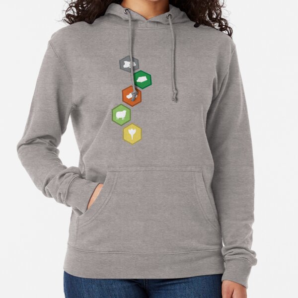 Settlers of Catan - Resource Tiles Lightweight Hoodie