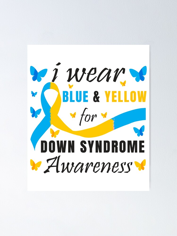 Blue & Yellow Ribbon Awareness Merchandise, Down Syndrome