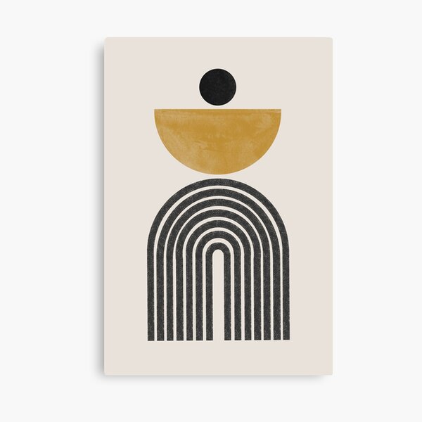 Retro Sun Mid Century Modern Canvas Print