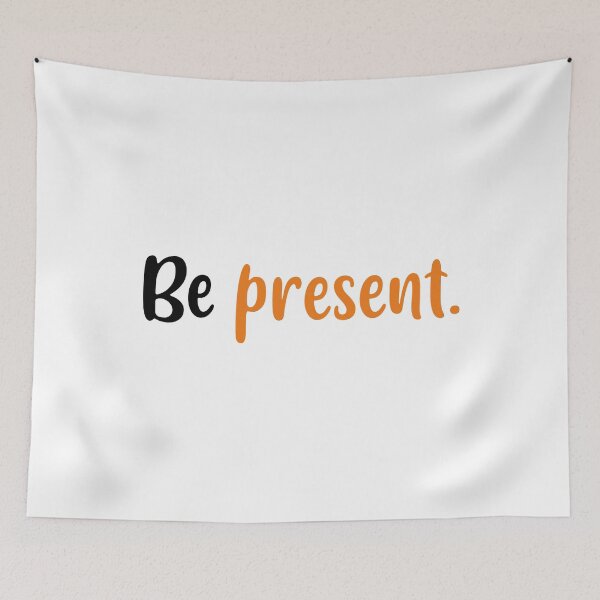 Item preview, Be Present (Orange and Black) designed and sold by FilipeFerreira.
