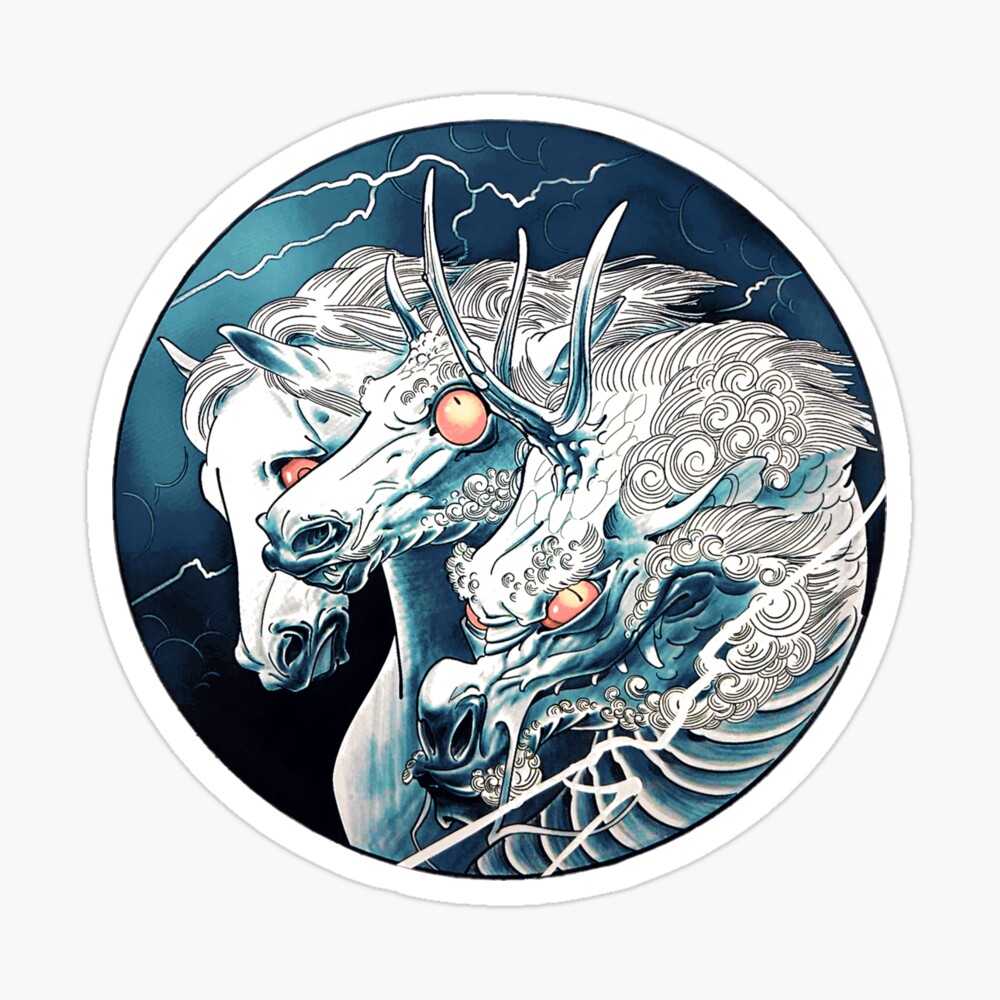 KIRIN, SEA DRAGON, DRAGON HORSE, Japan Streetwear, Kirin Tattoo Graphic T-Shirts, Kirin Graphic T-Shirts, Kirin tattoo T-Shirt, Raijin Fujin tattoo, Mythical Creatures, JAPANESE MYTHOLOGY KIRIN, SEA DRAGON, DRAGON HORSE, Japan Streetwear, Kirin Tattoo Graphic T-Shirts, Kirin Graphic T-Shirts, Kirin tattoo T-Shirt, Raijin Fujin tattoo, Mythical Creatures, JAPANESE MYTHOLOGY