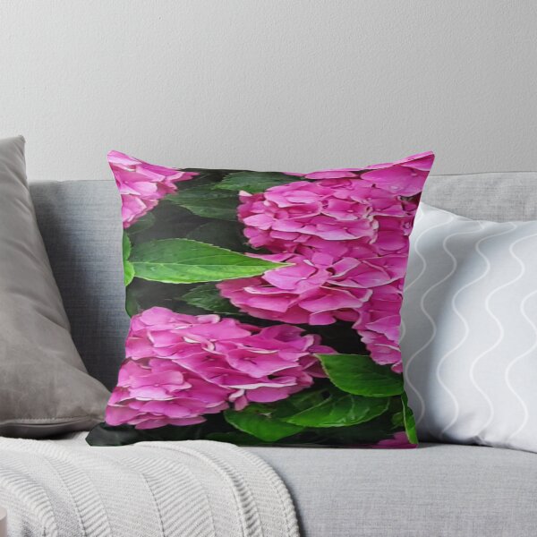 Artikelvorschau, Blumenmuster, Blumendesign, Rosa Hortensien Blumen entworfen und verkauft von DiensDesign.